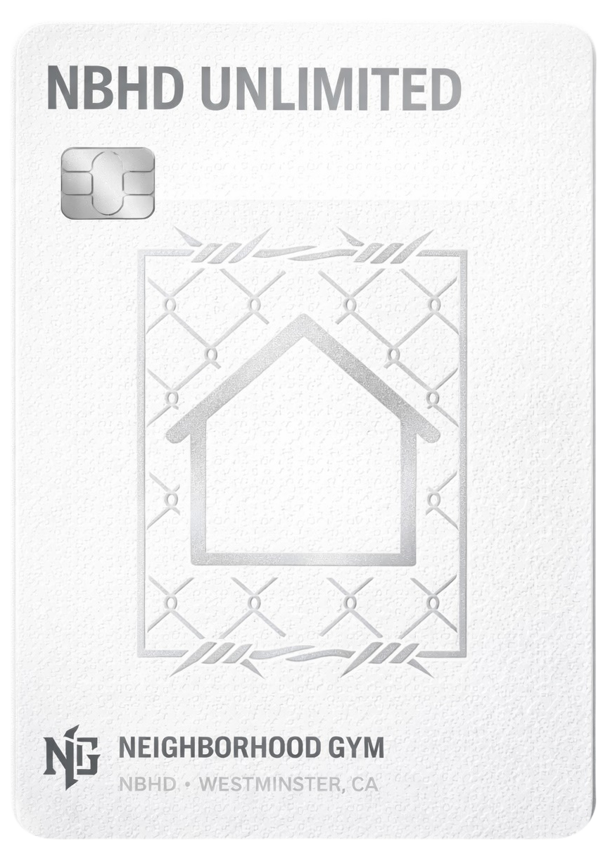 NBHD Unlimited membership card